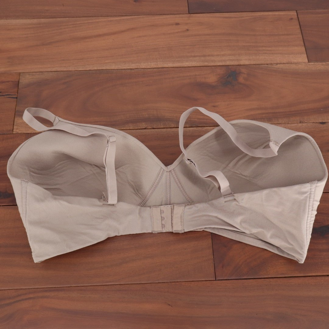 Calvin Klein Lightly Lined T-Shirt Bra Womens XL Brown Wireless Adjustable Strap