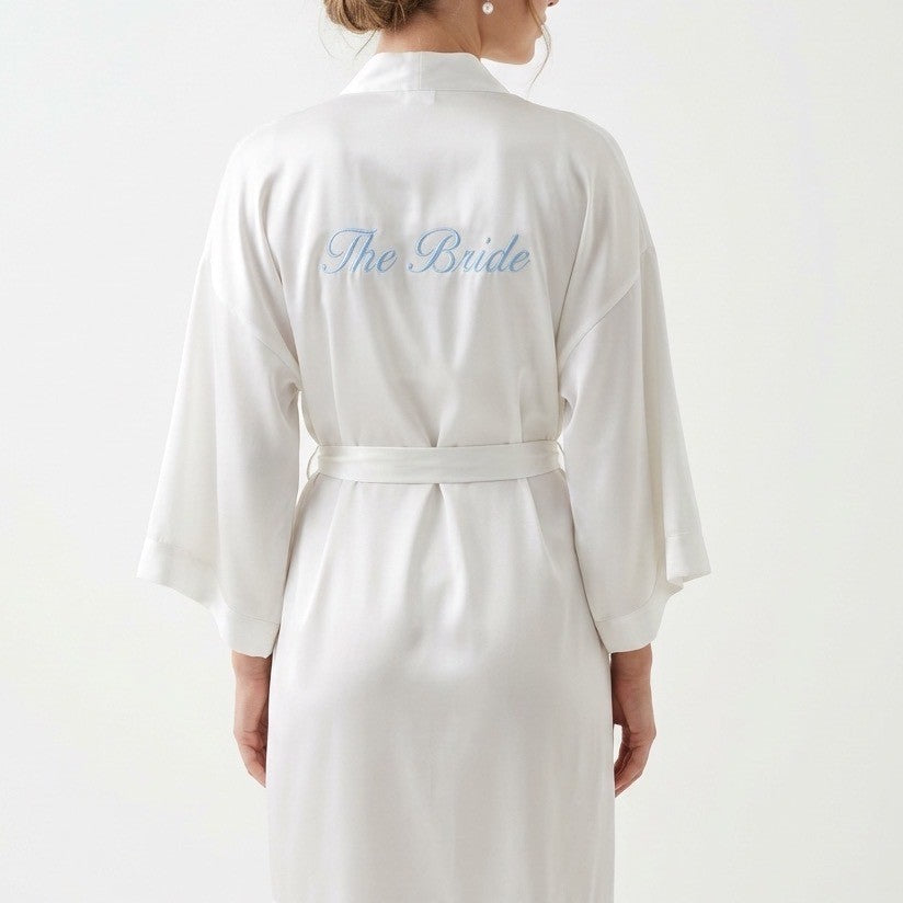 In Bloom by Jonquil The Bride Wrap Robe Womens Medium White 3/4 Dolman Sleeve
