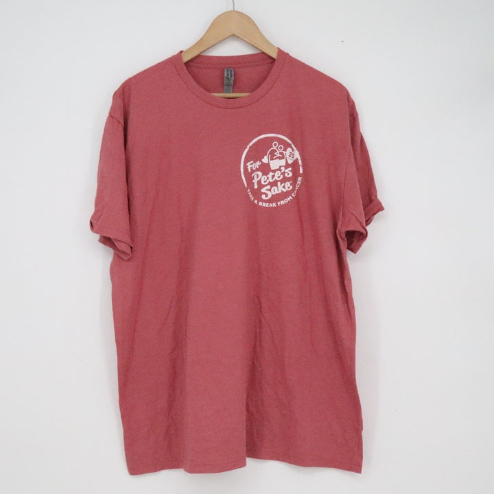 Next Level Apparel For Pete's Sake Cancer Charity Graphic T-Shirt XL Heather Red