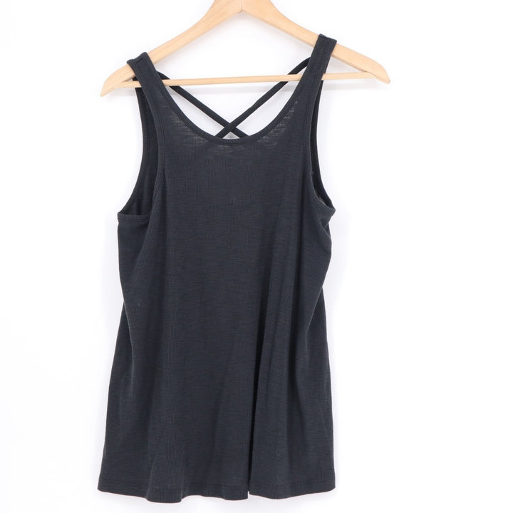 Xhilaration Sleepwear Tank Top Womens L Black Criscross Back Scoop Neck Pullover