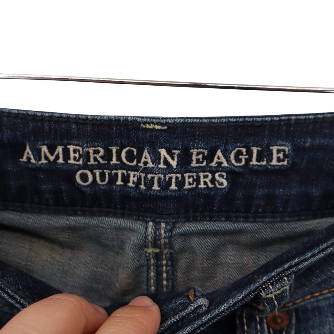 American Eagle Outfitters Jeans Womens 8 Blue Denim Cotton Stretch Straight Leg