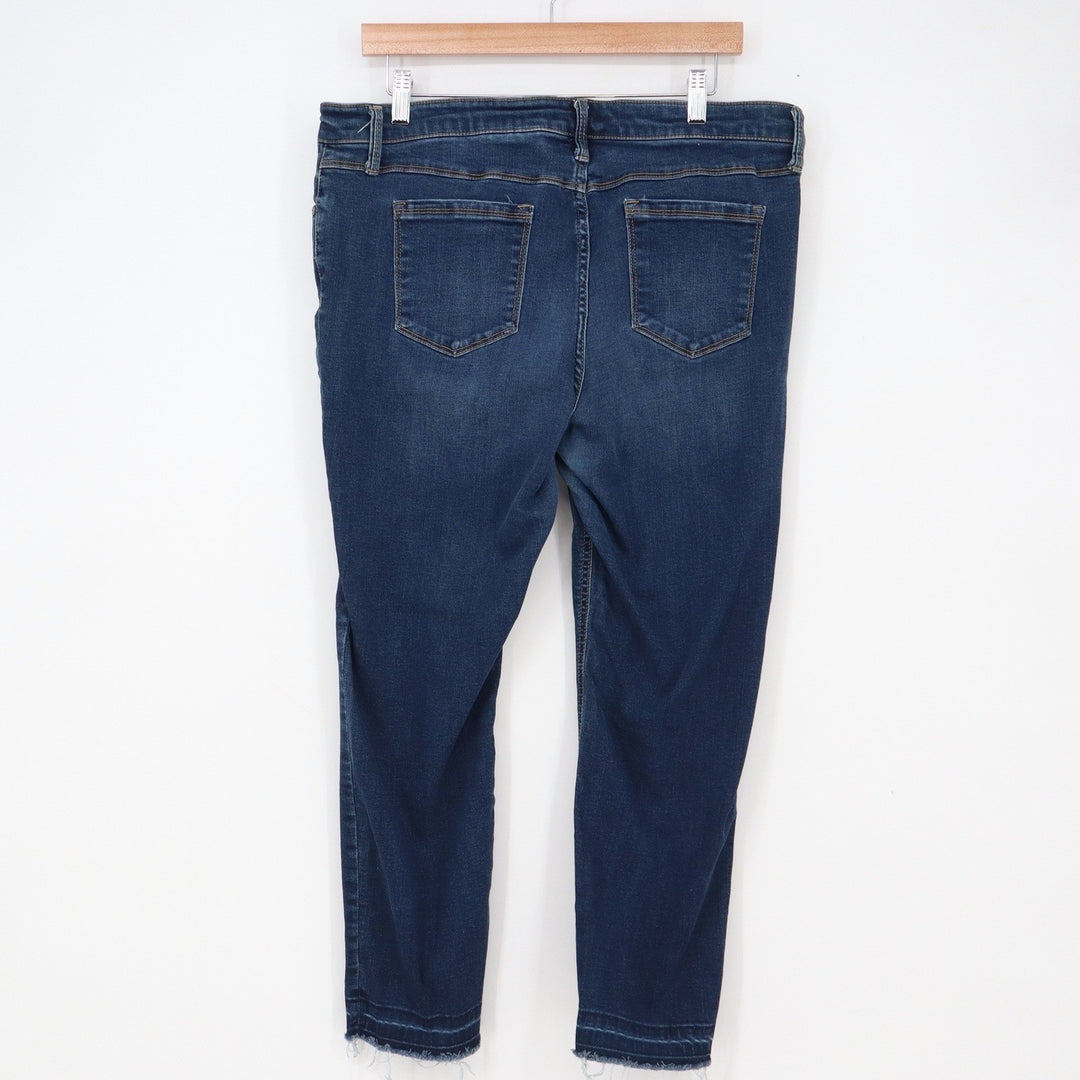 Buffalo Jeans Womens 14 Jess Rip & Repair Blue Distressed Skinny Excellent