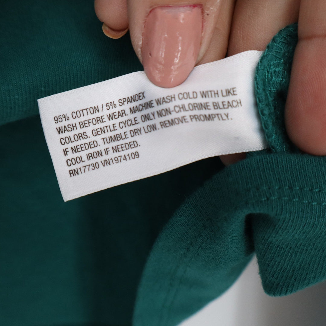 Art Class Girls XXL 16/18 Teal Green Long Sleeve Paneled Seam Top Scoop Neck