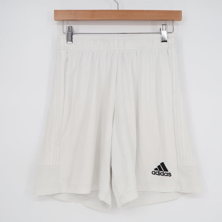 Adidas Aeroready Mens White Soccer Training Shorts Size M Striped Athletic