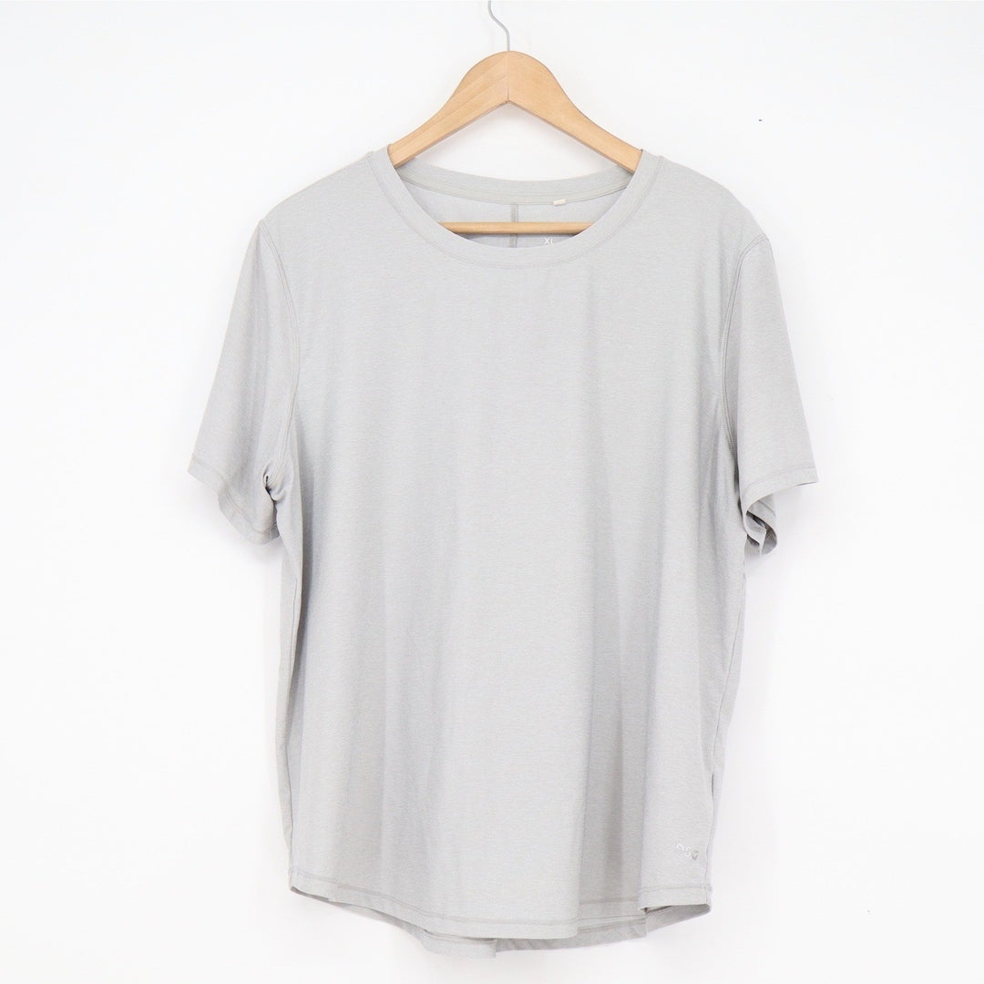 DSG Womens XL Gray Heathered Short Sleeve Performance T-Shirt Crew Neck