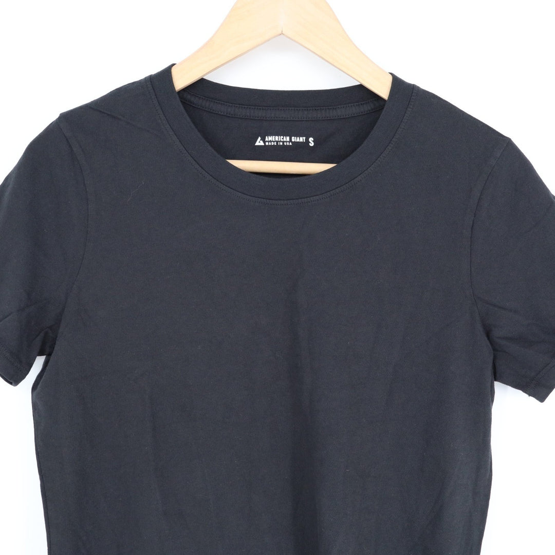American Giant Classic T-Shirt Women Small Black Crew Neck Short Sleeve Pullover