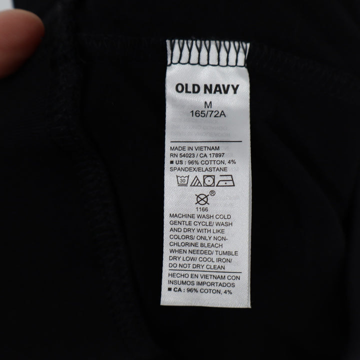 Old Navy Biker Shorts Womens Medium Black Cotton Stretch Yoga Running Activewear