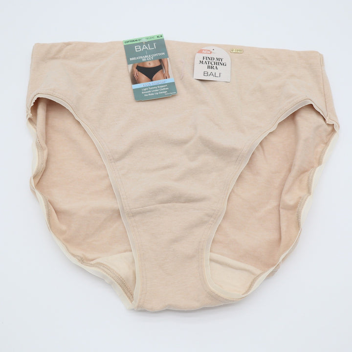 Bali Breathable Cotton Hi-Cut Panty Nude Beige DFLEHC XL/8 New