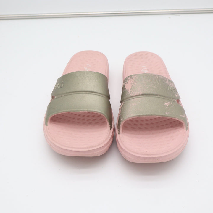 Ryka Restore Slide Sandals Pink Sage Green Re-Zorb Lite Women Size 10