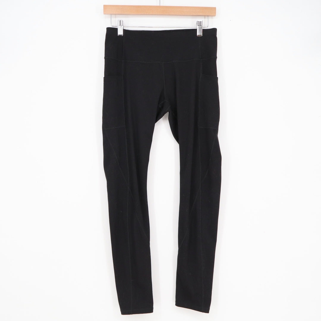 Neathyoga Black High Waisted Active Leggings with Side Pockets Size Medium