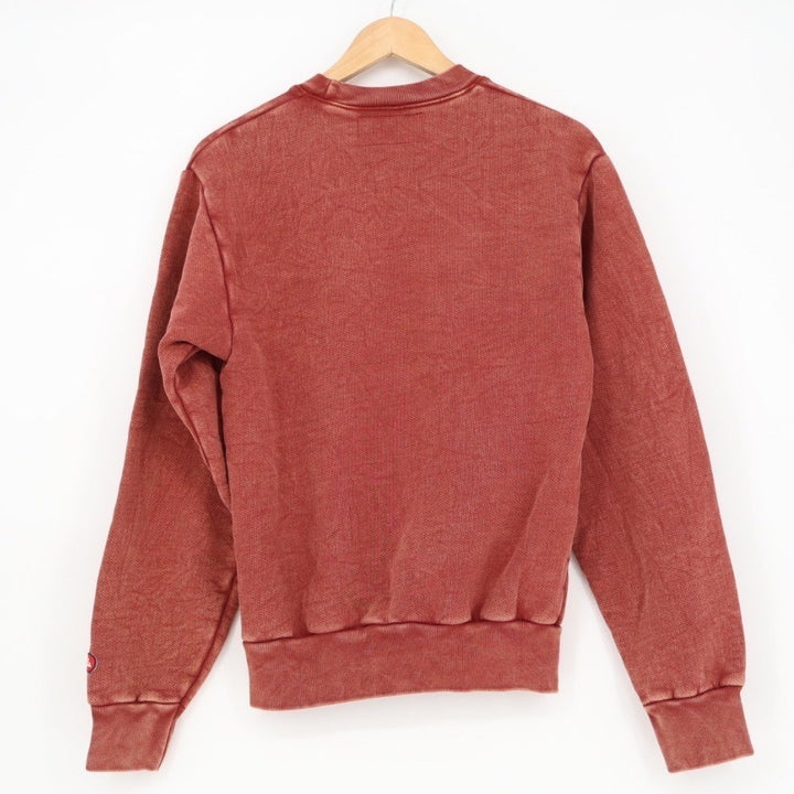 American Giant Mens Crewneck Sweatshirt Red Washed Cotton Pullover XS