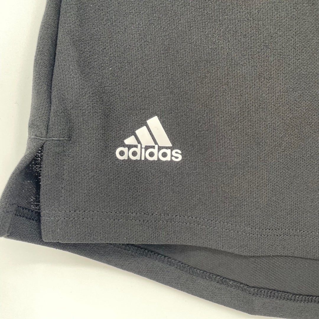 Adidas Womens Golf Shirt Polo Black Short Sleeve Button Up Recycled Polyester XS