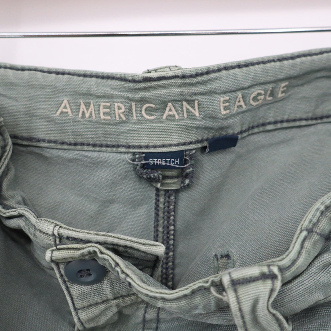 American Eagle Outfitters Womens 14 Green Cargo Pants Stretch Regular