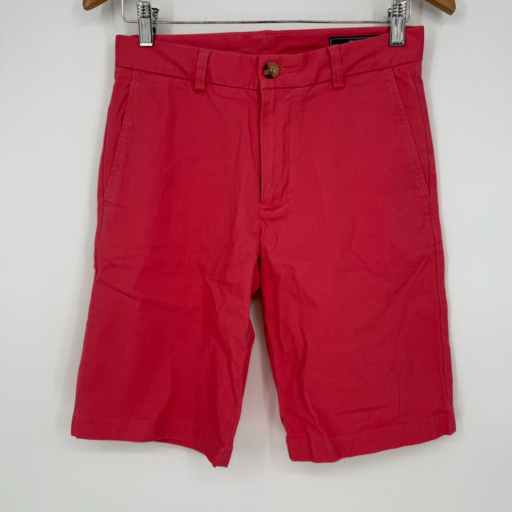 Vineyard Vines Chino Shorts Womens 28 Coral Red Cotton Stretch Outdoor Logo