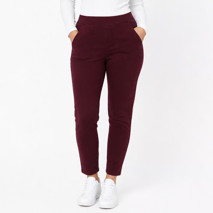 No Boundaries Burgundy Pull On Jeggings XL 15-17 Maroon Elastic Waist Pants