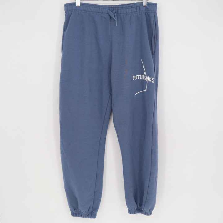 Relaxx Outer Banks Graphic Sweatpants Blue Fleece Joggers Mens Large L