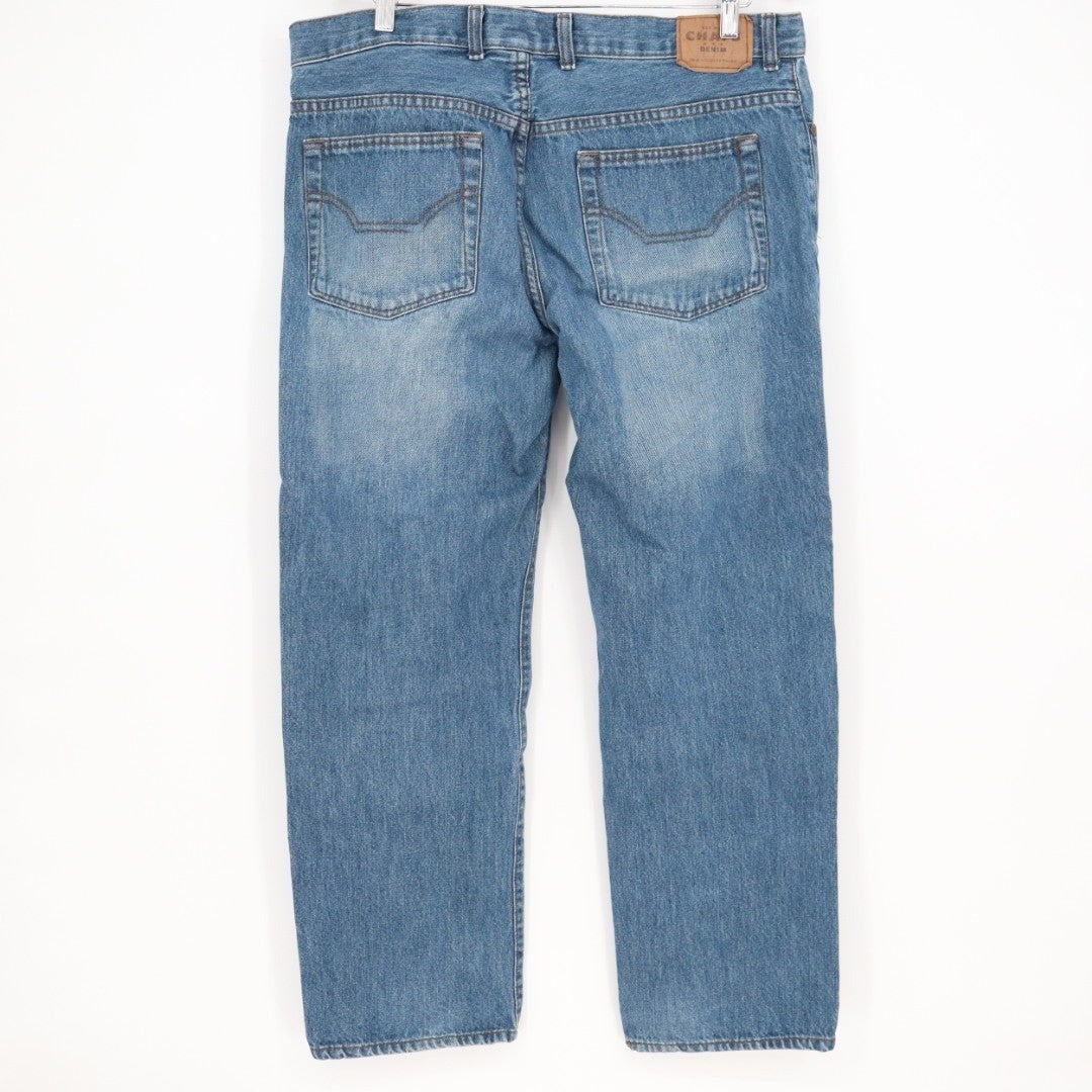 Chaps Jeans Mens 36x29 Blue Denim Cotton Mid Rise Straight Leg Outdoor Wear