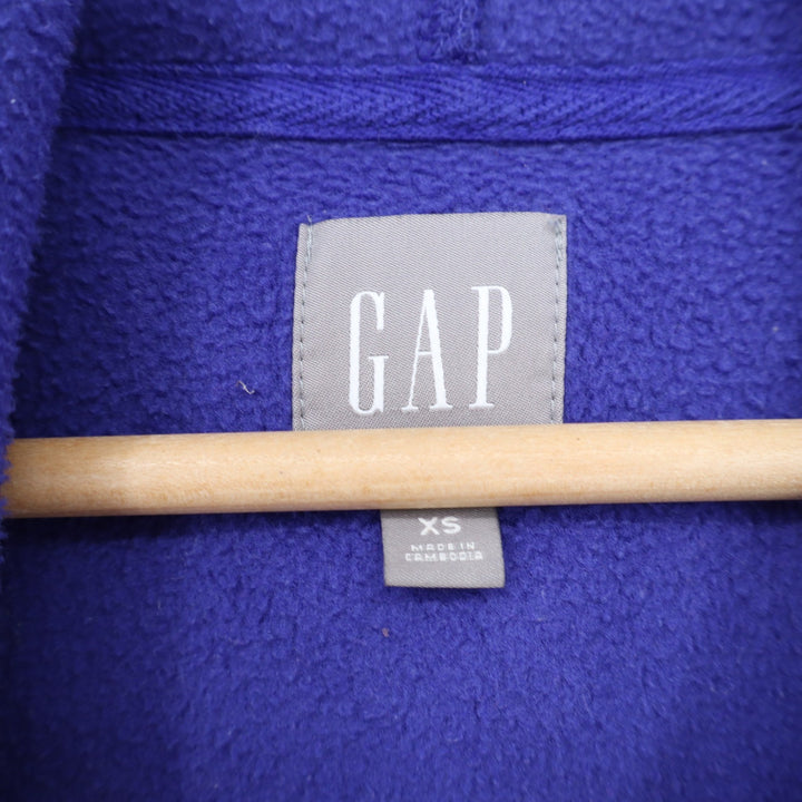 Gap XS Purple Fleece Hoodie Embroidered Logo Pullover Sweatshirt 11504