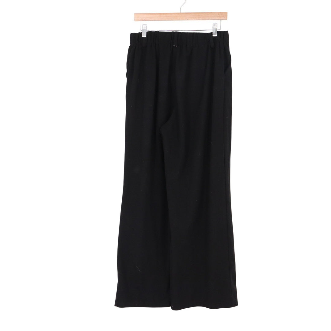 Halara Womens Black Wide Leg Pleated Trousers High Waist Tall Size L