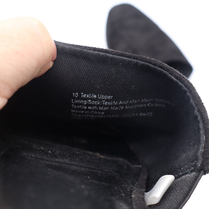 A New Day Womens Black Faux Suede Almond Toe Mules Flats Size 10 Slip On Shoes