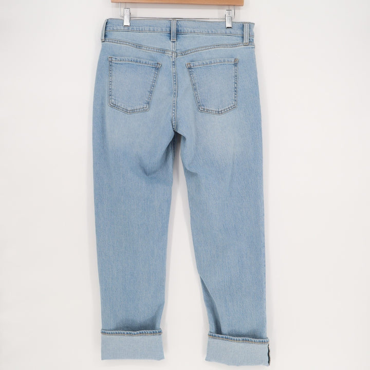 Old Navy Wow Boyfriend Jeans Womens 4 Blue Denim Stretch Mid Rise Straight Leg