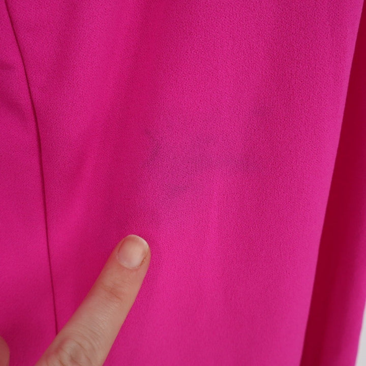 Lulus Power Of Love Jumpsuit Womens XL Magenta Stretch Crepe Knit Strapless