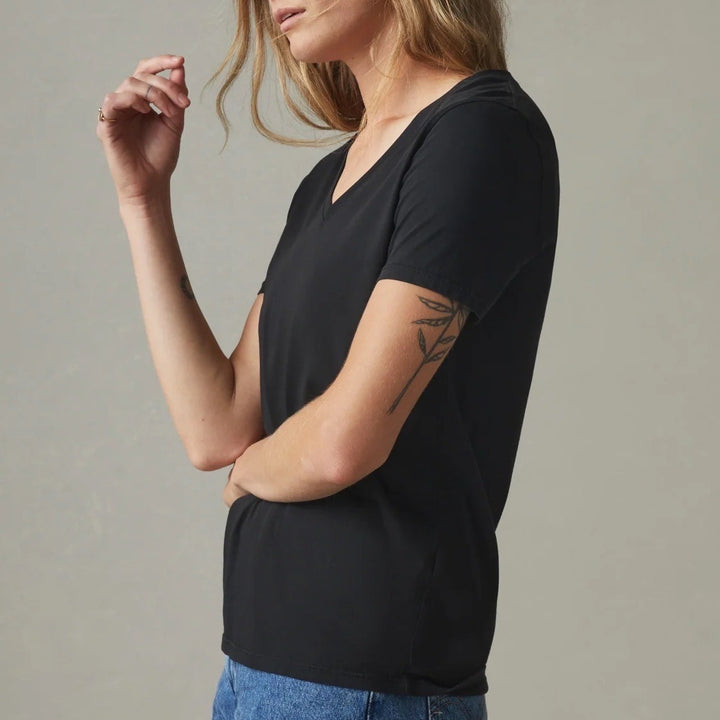 American Giant Women's Classic Cotton V-Neck Tee Size XL Made In USA