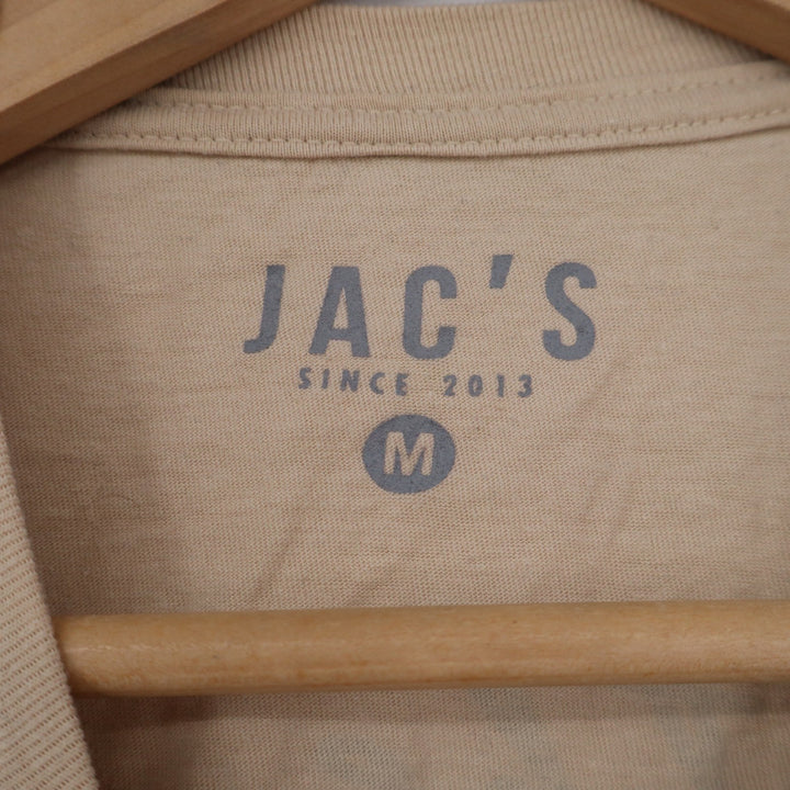 JACS Seas The Day El Nido Palawan Tan Cropped Graphic T-Shirt Palm Tree Medium