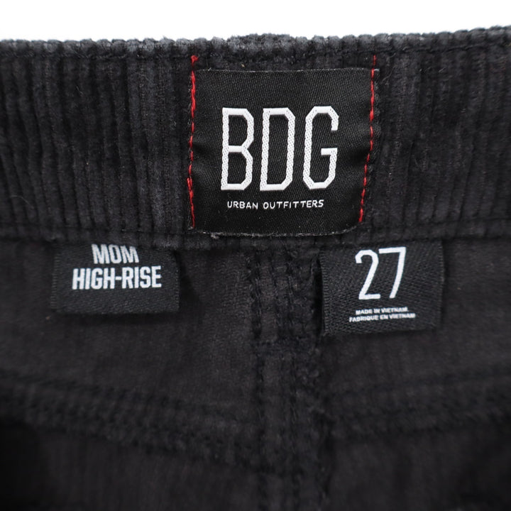 Urban Outfitters BDG High Rise Mom Corduroy Pants Womens 27 Black Relaxed Fit