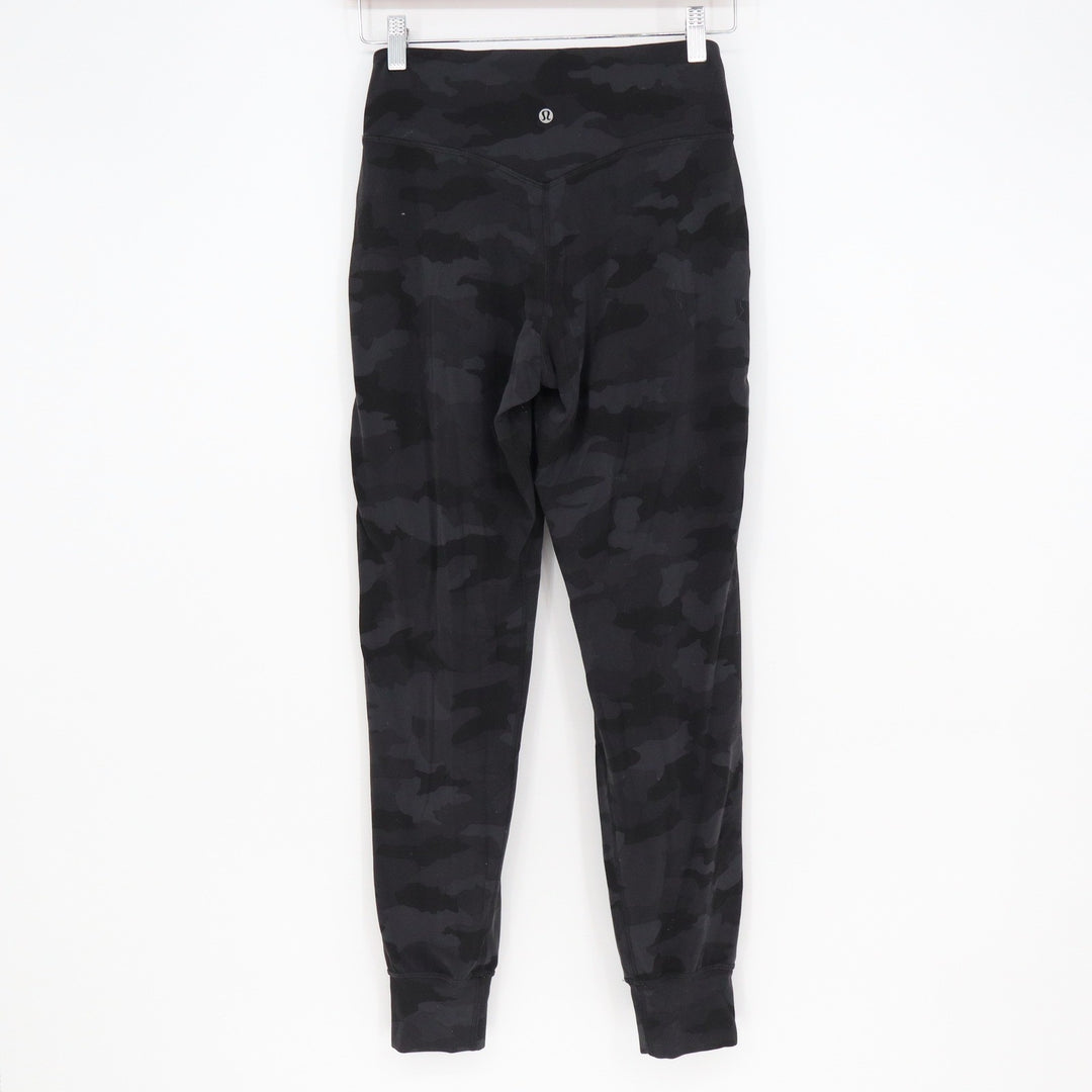Lululemon Joggers Womens 4 Align Jogger Black Camo High Rise Pockets Excellent