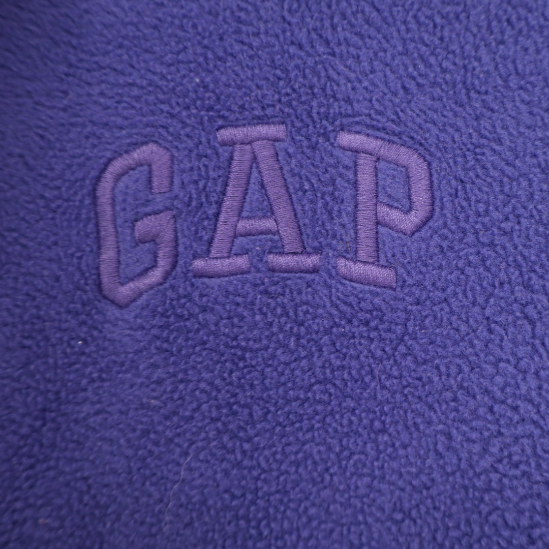 Gap XS Purple Fleece Hoodie Embroidered Logo Pullover Sweatshirt 11504