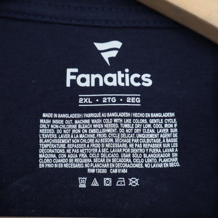 Fanatics T-Shirt Mens 2XL Navy Graphic Print Day Hill Crew Neck Short Sleeve