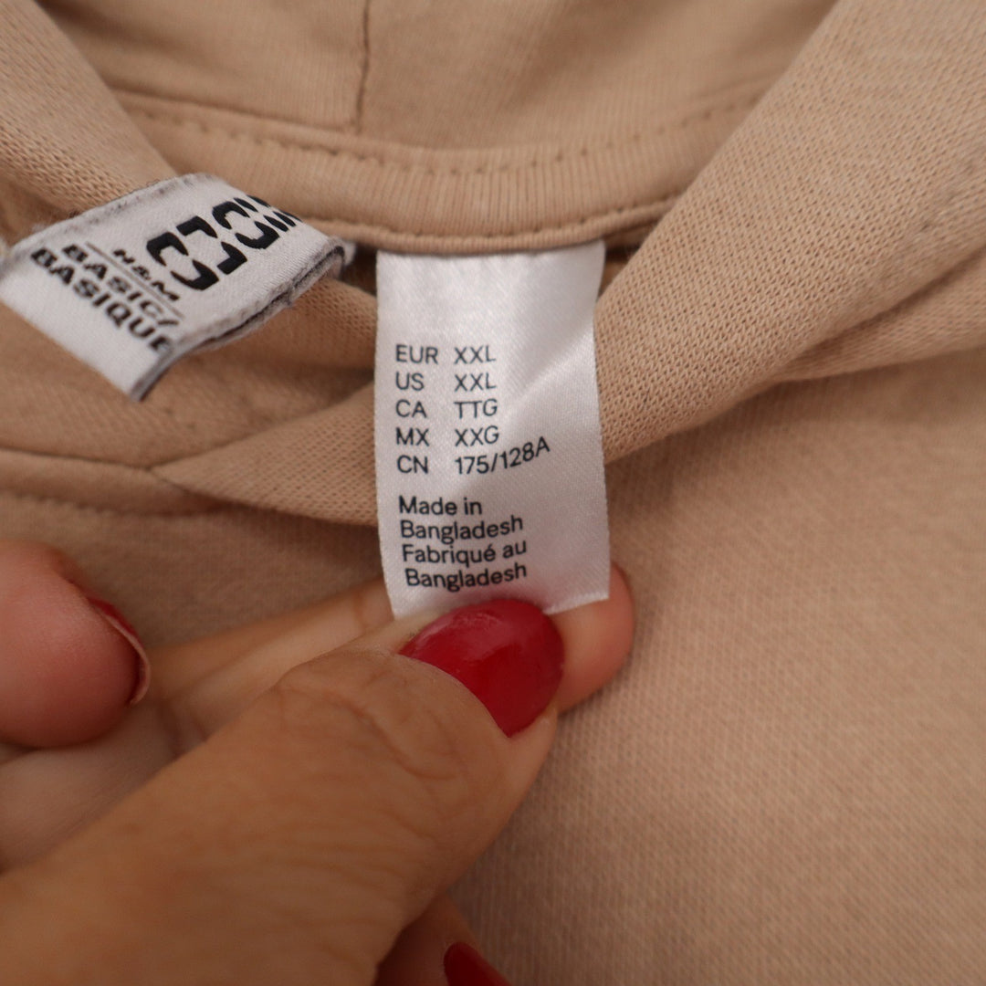 H&M Divided Basic Hoodie Tan Beige Oversized Sweatshirt XXL