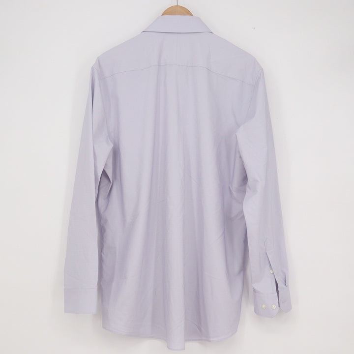 Perry Ellis Portfolio Mens Lavender Dobby Dress Shirt 16.5 34/35 Long Sleeve
