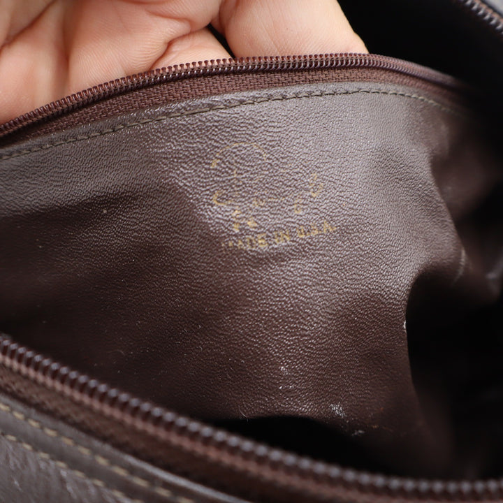 Pierre Cardin Satchel Bag Womens Medium Boston Dark Brown Leather Vintage Fair