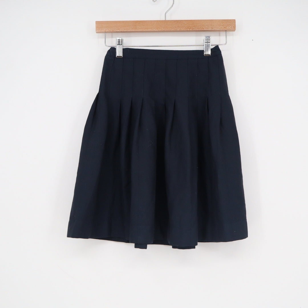 Lands' End Kids Navy Blue Pleated School Uniform Skirt Size 10 Girls