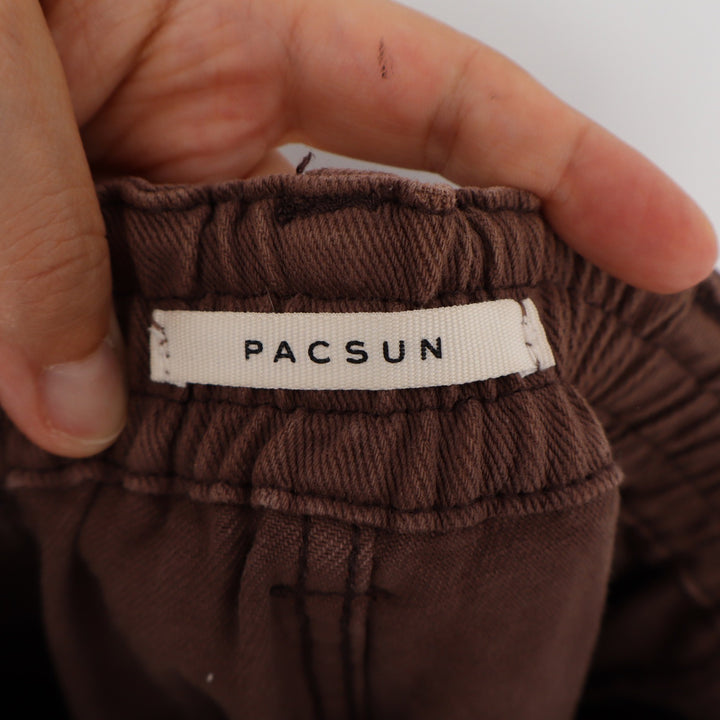 PacSun Brown Elastic Waist Cargo Pants High Rise Straight Leg Small