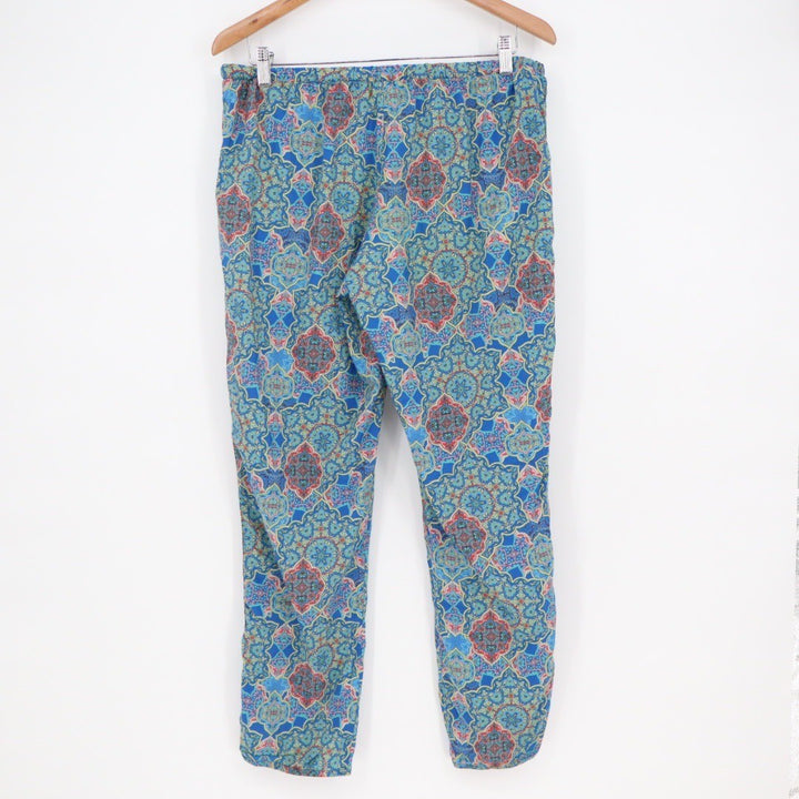 SUNSETS Bohemian Tile Print Wide Leg Lounge Pants Size L