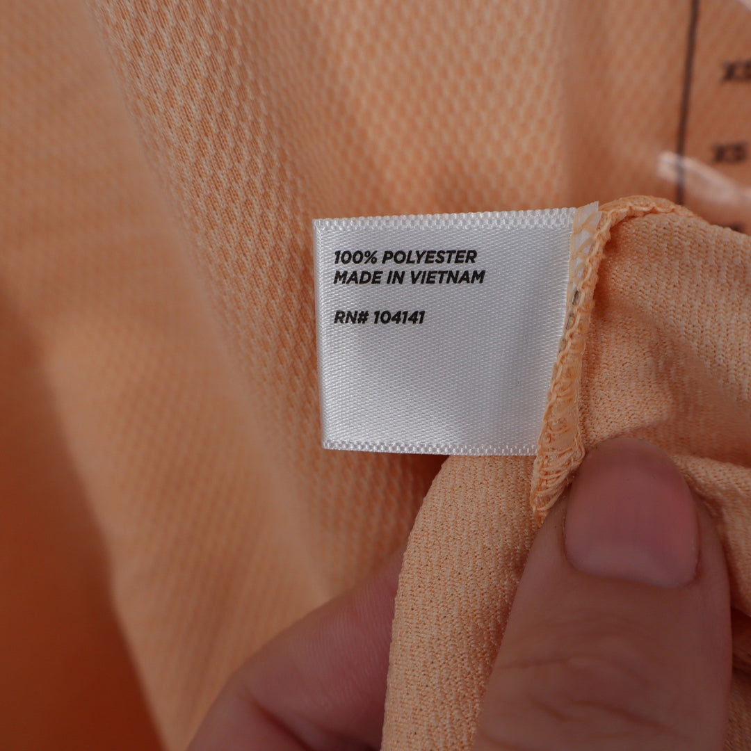 Walter Hagen Clubhouse Womens Sleeveless Golf Polo Shirt Peach Orange XS