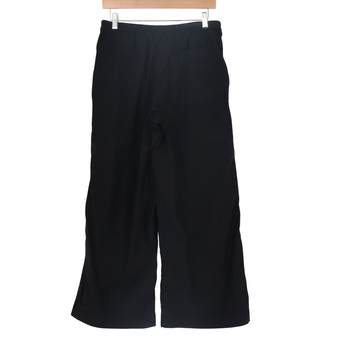 Athleta Track Pants Womens Small Black Stretch Slash Pockets Drawstring Wide Leg