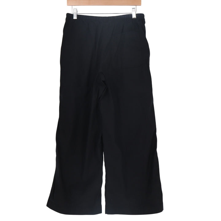 Athleta Track Pants Womens Small Black Stretch Slash Pockets Drawstring Wide Leg