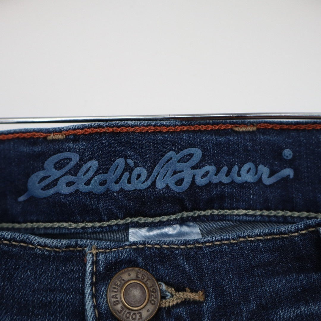 Eddie Bauer Skinny Jeans Womens 14 Blue Denim Cotton Stretch High Rise Outdoor