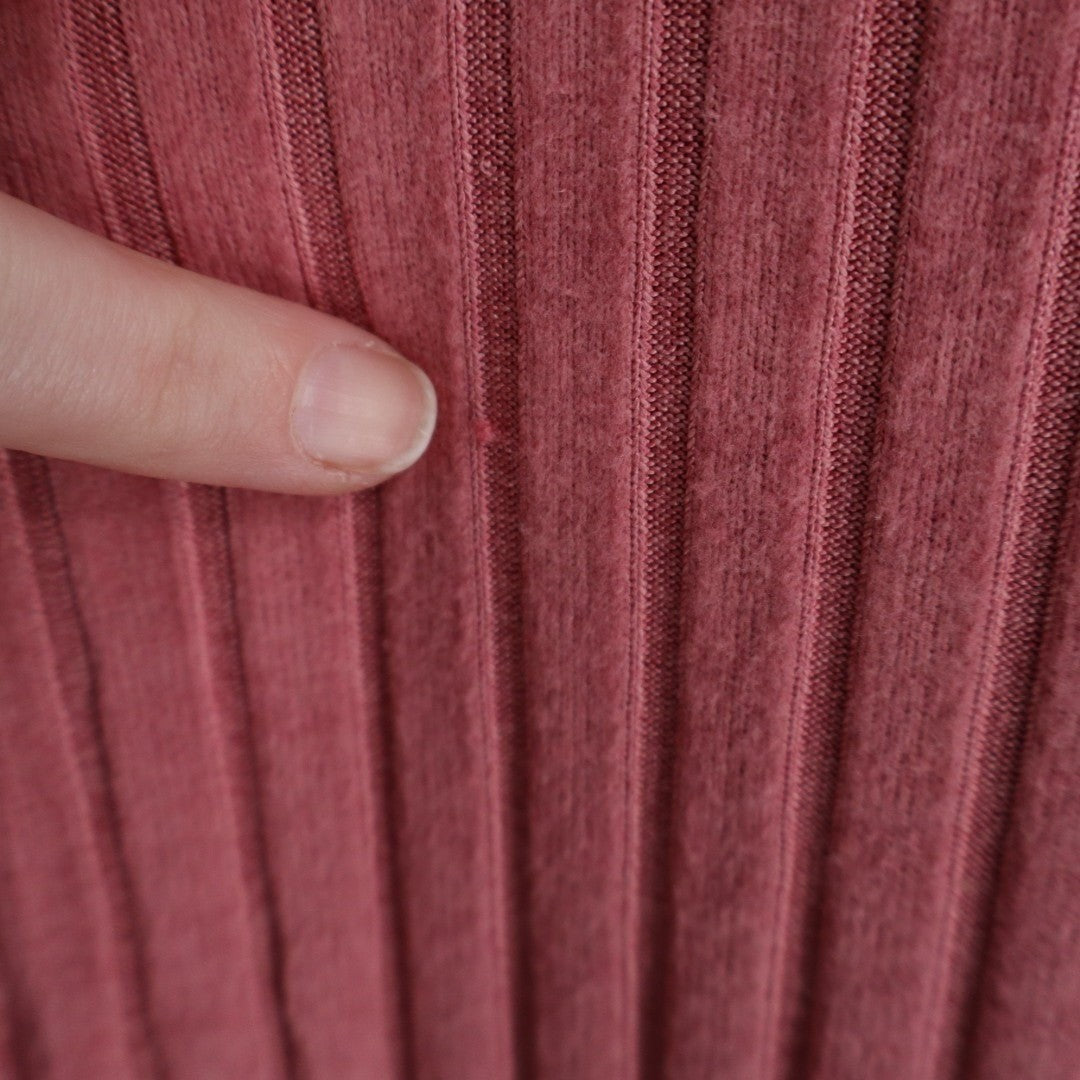 State of Day Intimates Pajama Pants Womens Large Pink Ribbed Wide Leg Sleepwear