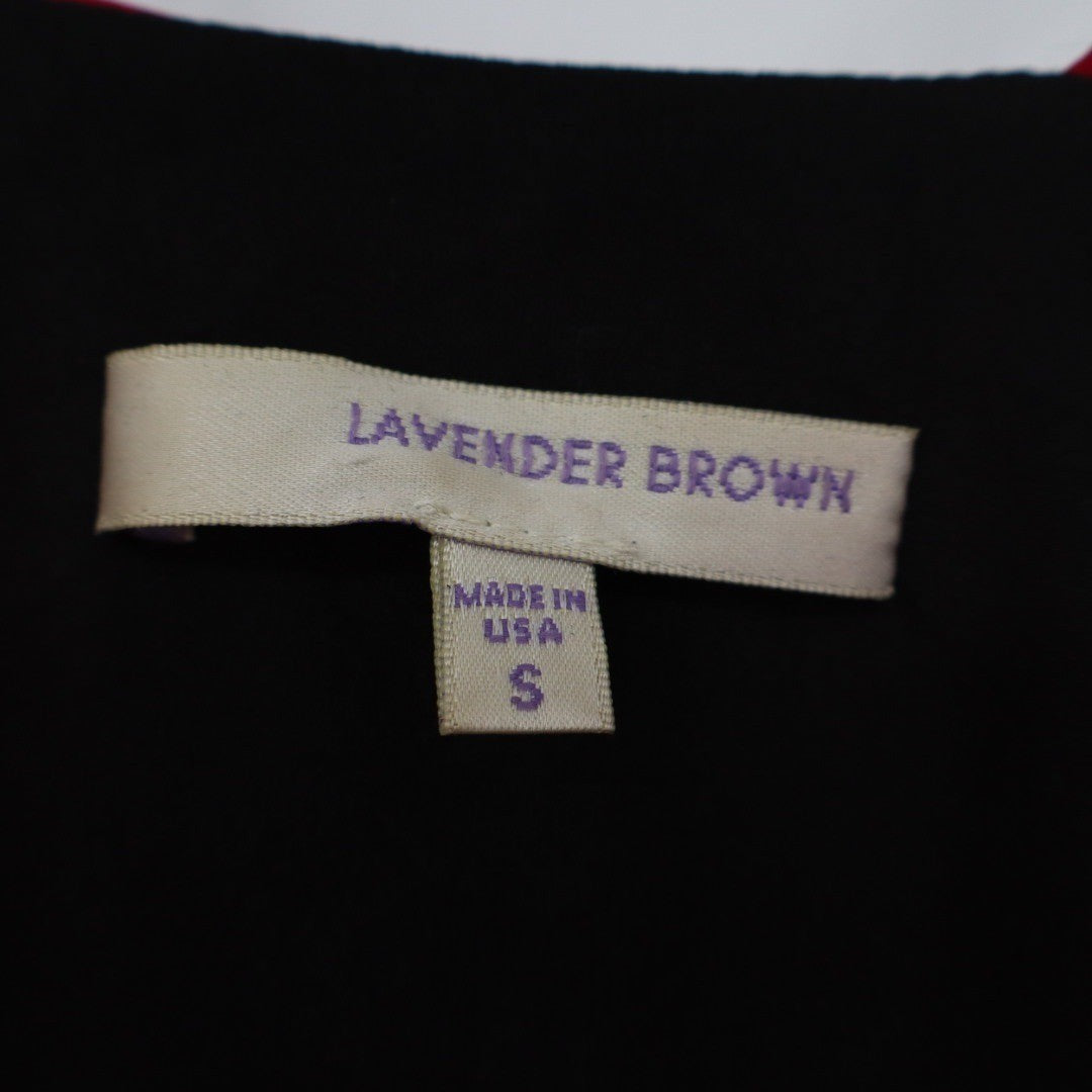 Lavender Brown Red Silk Ruffle Camisole Mini Dress Size S