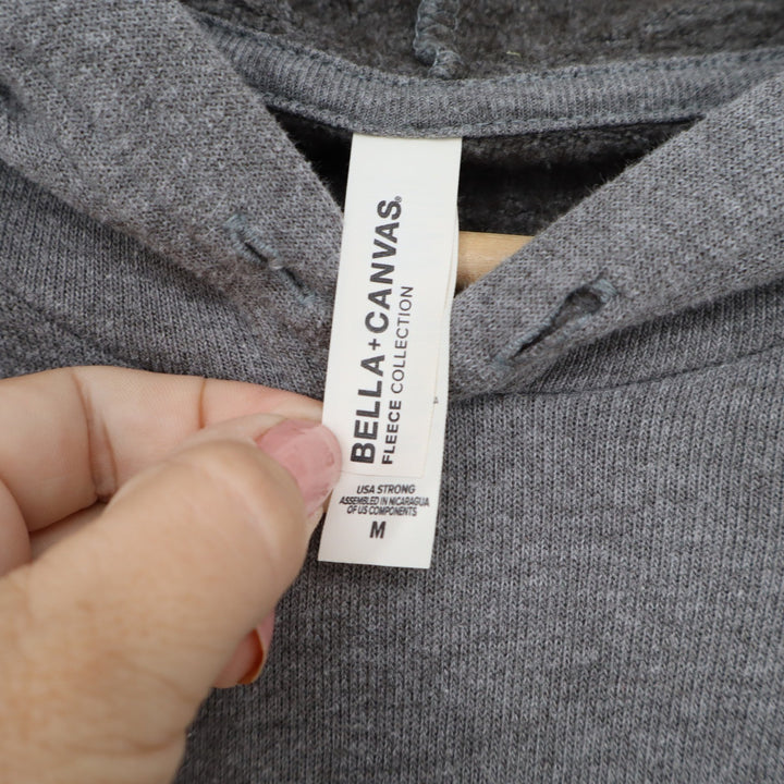 Bella Canvas Souderton Embroidered Hoodie Gray Fleece Pullover Sweatshirt M