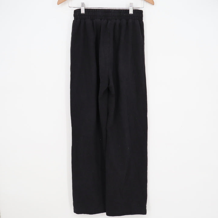 AC Womens Wide Leg Sweatpants Black Elastic Waist Cotton Blend Size S