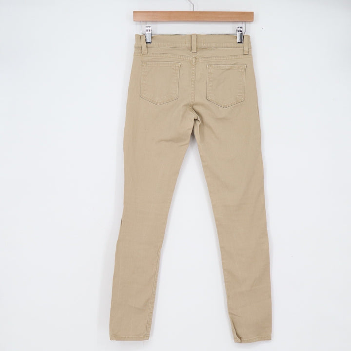 Eunina Pants Women Khaki Tan Skinny Stretch Cotton Excellent