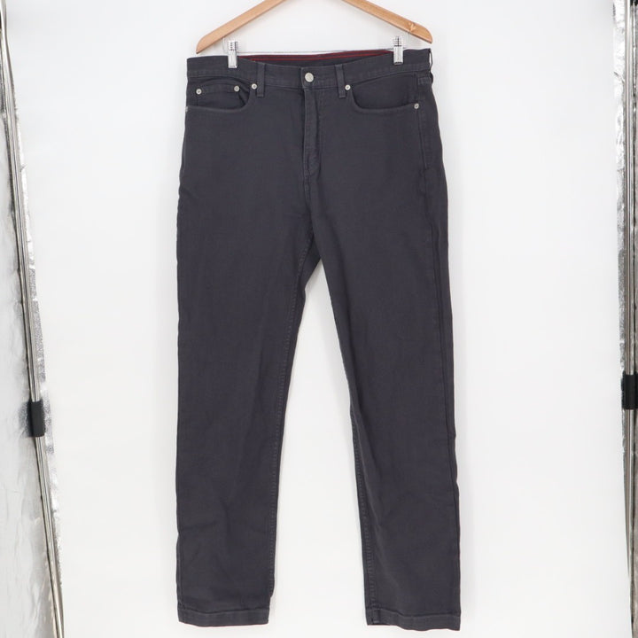 American Giant Roughneck Straight Jeans Mens 34x32 Charcoal Gray Canvas Mid Rise