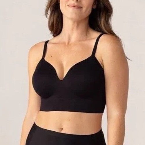 Truekind Supportive Comfort Wireless Shaping Bra 2XL Black Stretch Seamless