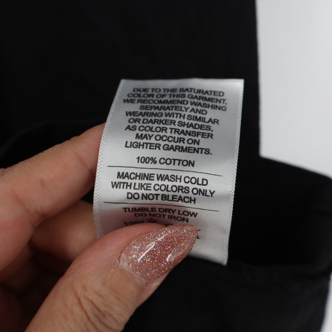 American Giant Mens Black Cotton Tee Crew Neck Short Sleeve Made in USA Size M